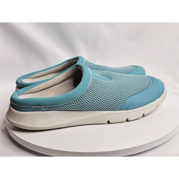 Spenco Bliss Sneaker Mule Womens 10 D Aqua Blue Slip On Casual Comfort Shoes - Picture 2 of 7
